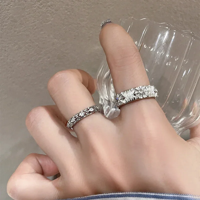 Men Accessories Drawing - Cincin Terbuka Logam Mengkilap untuk Pria