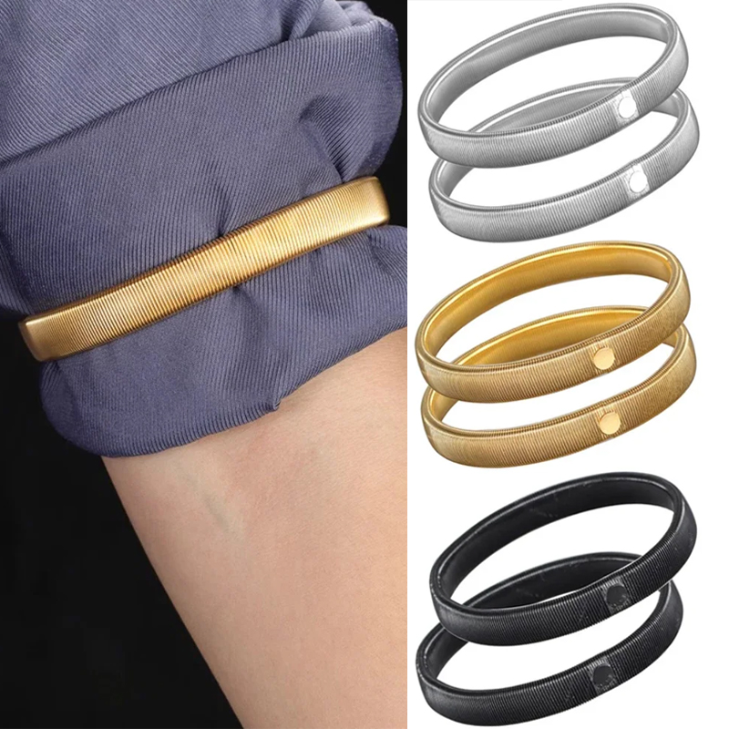 Men'S Accessories Holder - 2 Buah Penahan Lengan Kemeja Elastis,