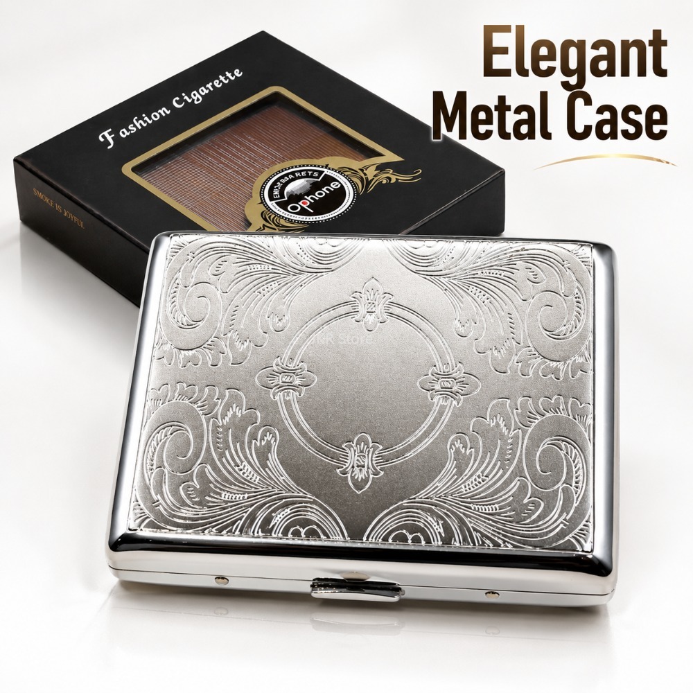 Men'S Mens Accessories - Kotak Rokok Stainless Steel Berembos, Tempat