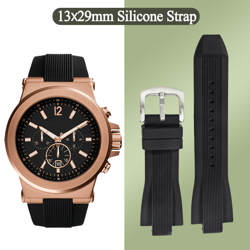 Men Accessories Mk - Tali Jam Tangan Silikon 13X29Mm untuk