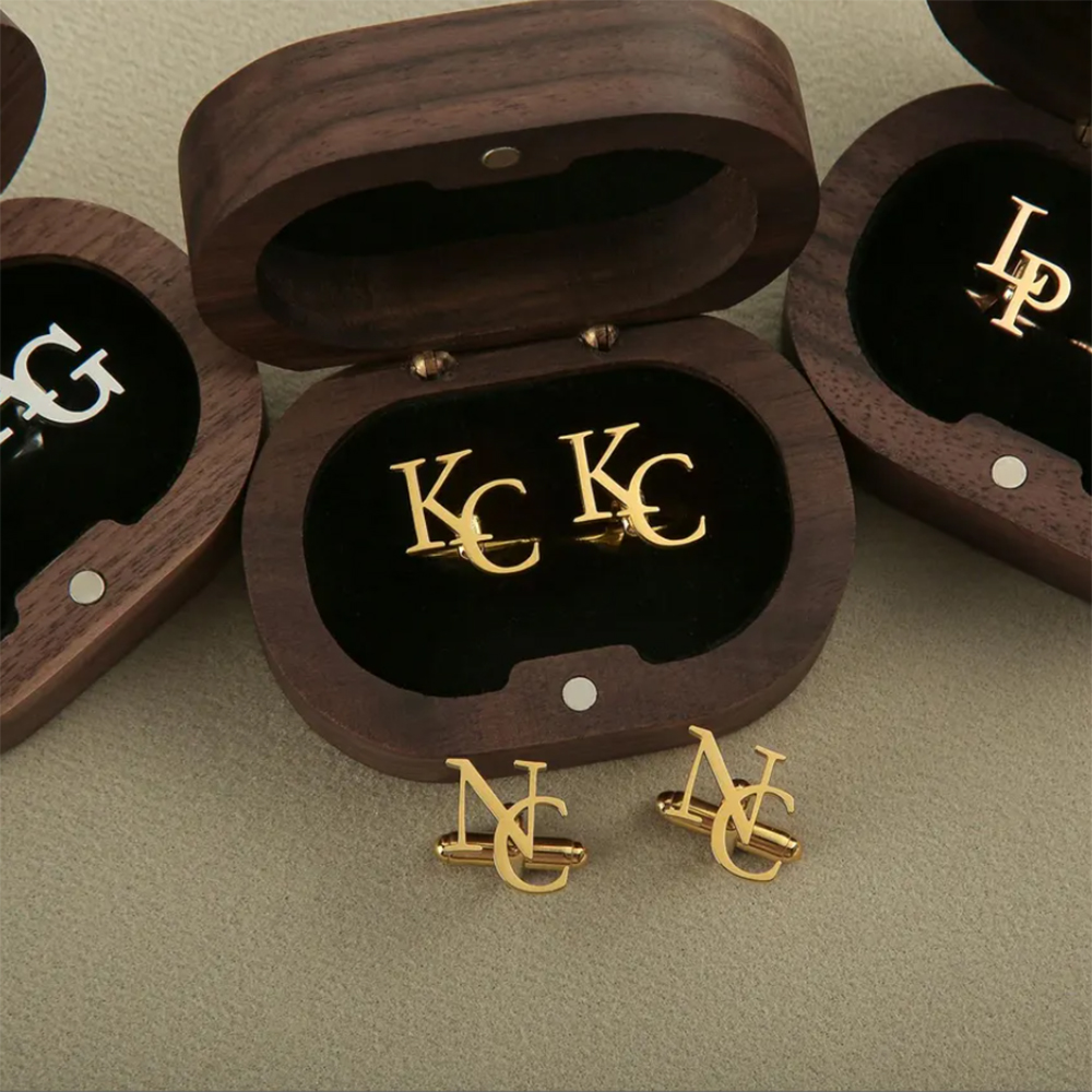 Cufflink Box Set - Kancing Manset Kombinasi Huruf Pertama yang