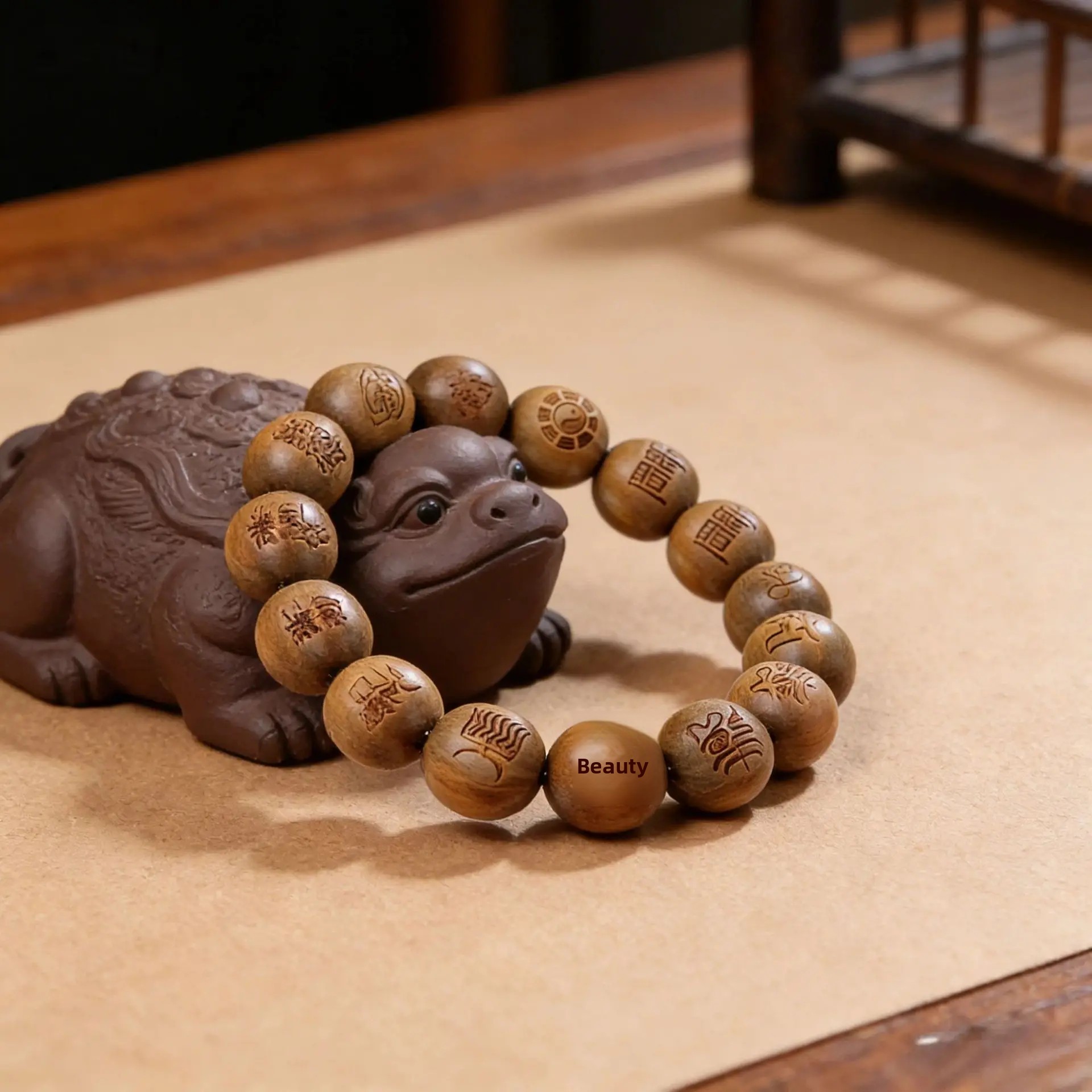 Gelang Kayu Cendana Hijau Mewa - Bracelet Beaded Men ulasan dan harga