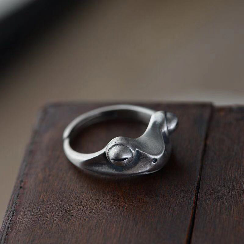 Cincin katak tertekan Retro un - Men Accessories Drawing ulasan dan harga